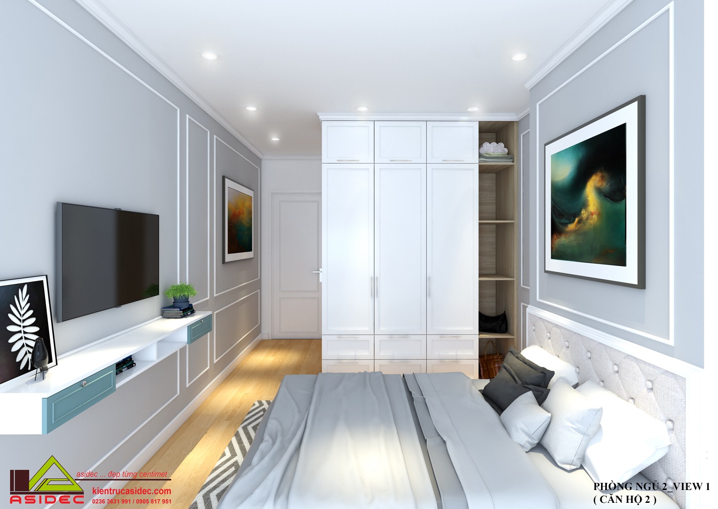 NỘI THẤT CĂN HỘ CỔ ĐIỂN 2 PN